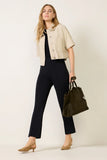 Pintuck Kick Flare Ponte