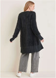 Eyelash Cardigan Jet Black