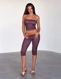 VALI POLKA DOT TOP CHOCOLATE PINK DOT