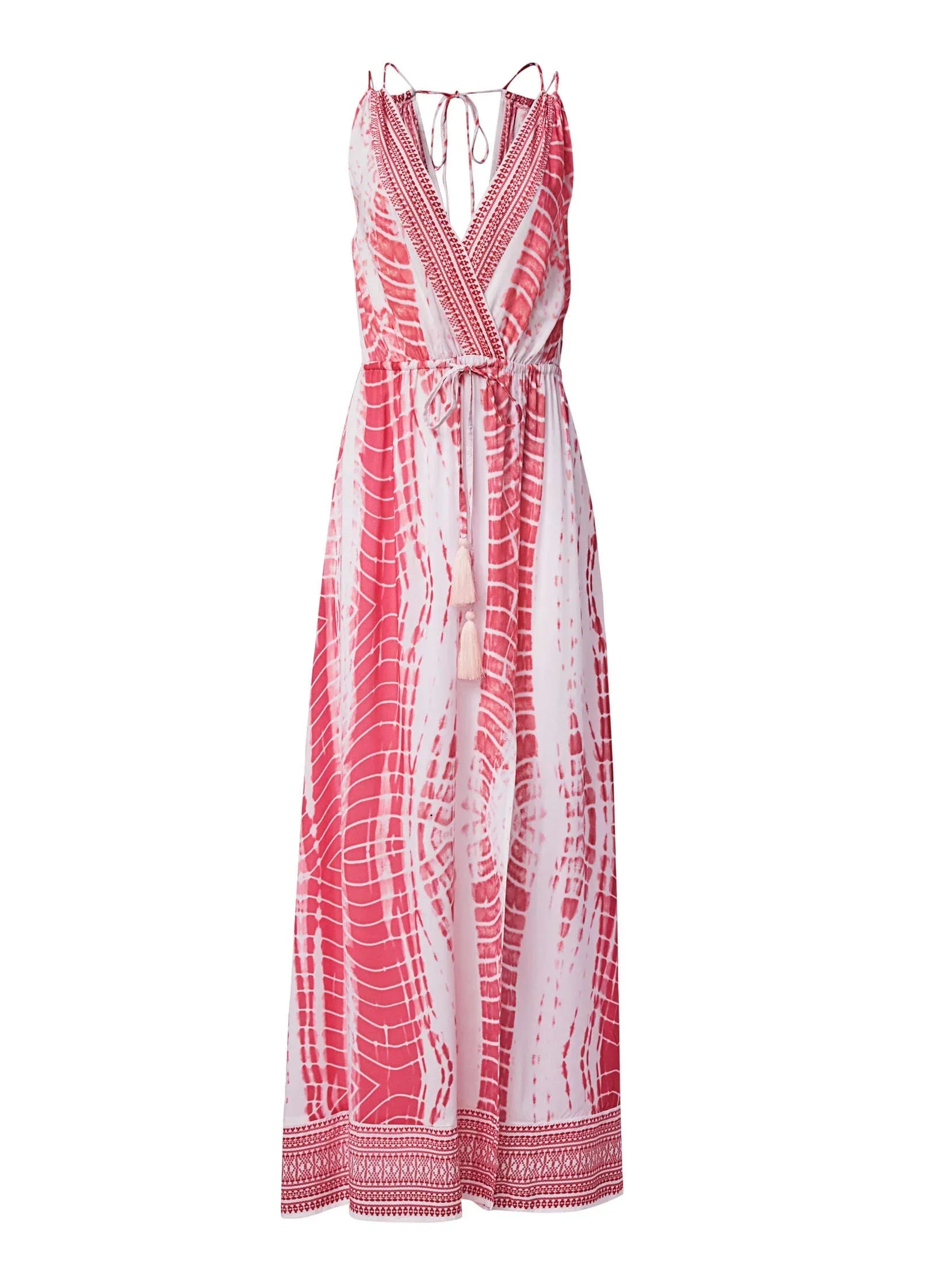 Maxi Cover Up Dress Pink Tie Dye