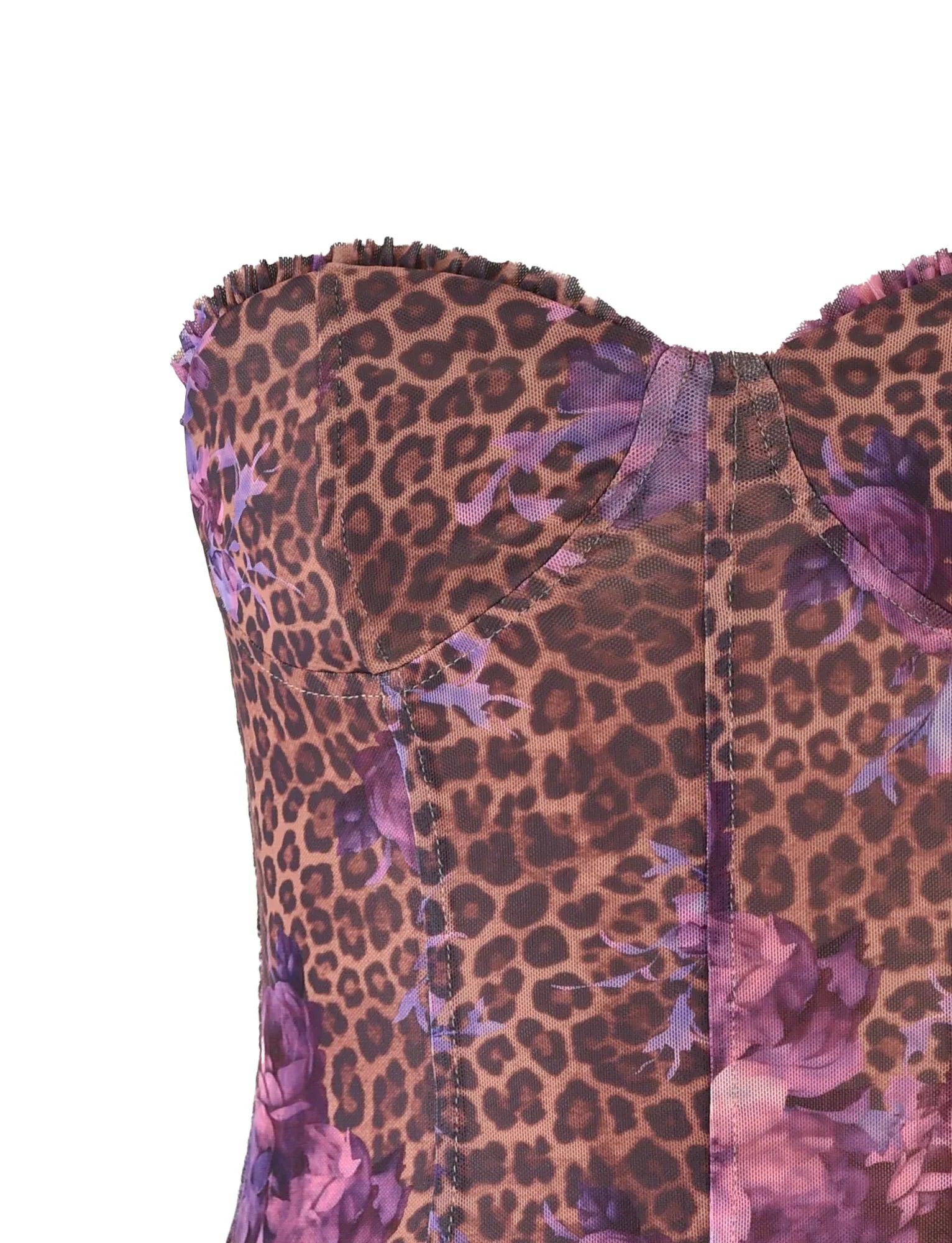 HOLLIS TOP NEUTRAL FLORAL FLORAL LEOPARD