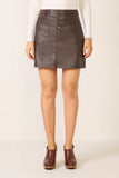 Joan Faux Leather Mini Skirt