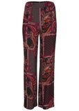 Printed Wide Leg Pant Black Multi
