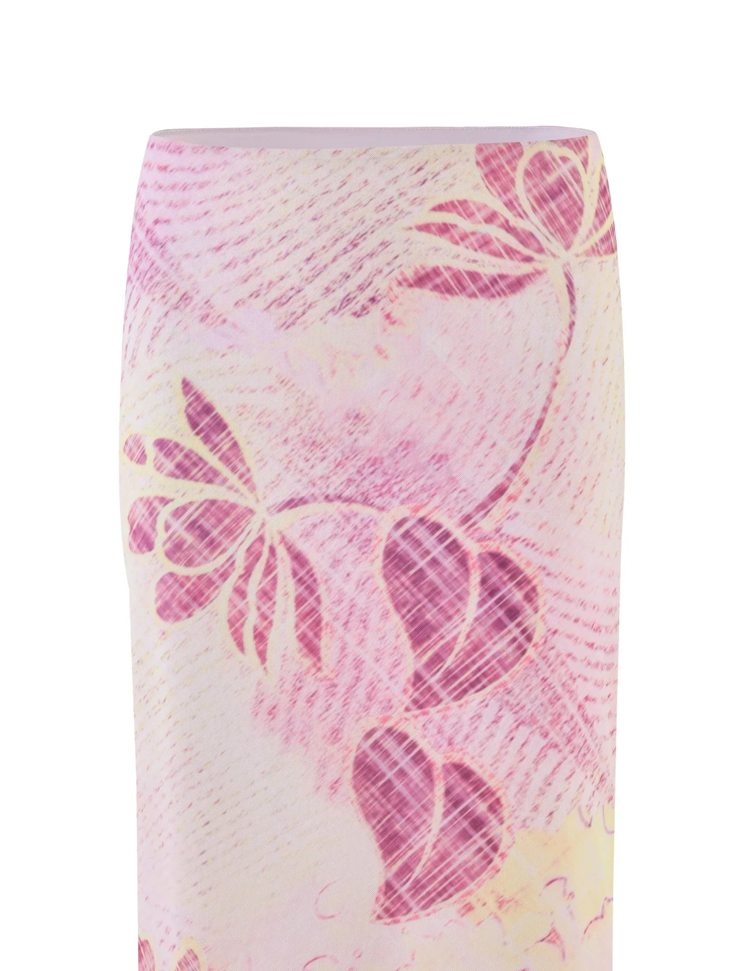 DALILA MIDI SKIRT GRUNGE FLORAL MAGENTA