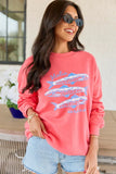 Italia Sardines Light Red Graphic Sweatshirt
