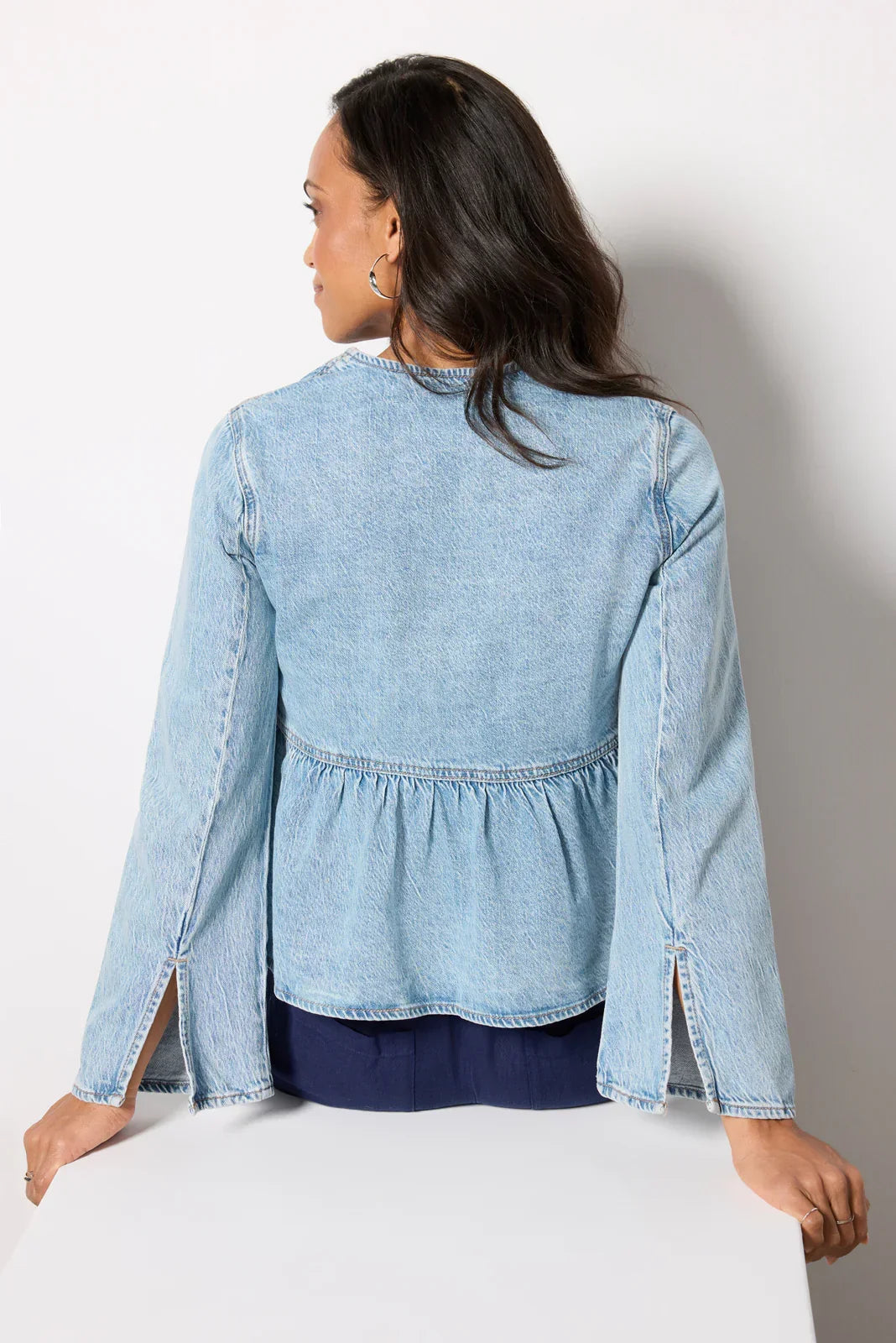 Tie Front Denim Jacket