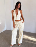 LAINEY PANT BEIGE STRIPE