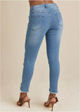 Triangle Hem Jeans Medium Wash