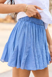 Emilia Denim Blue Pleated Skort