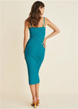 Strappy Midi Dress Teal