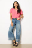 Shelby Textured Split Neck Top