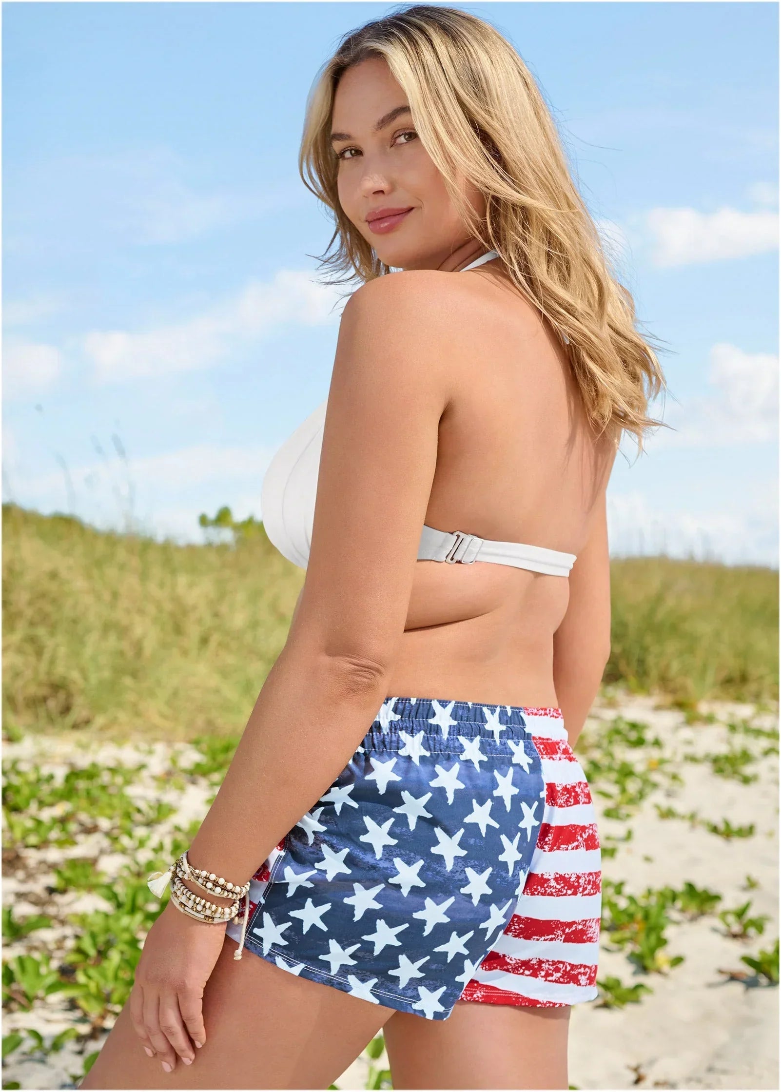 Mid Rise Board Short American Beauty