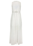 Diamond Lace Maxi Dress Cloud Dancer