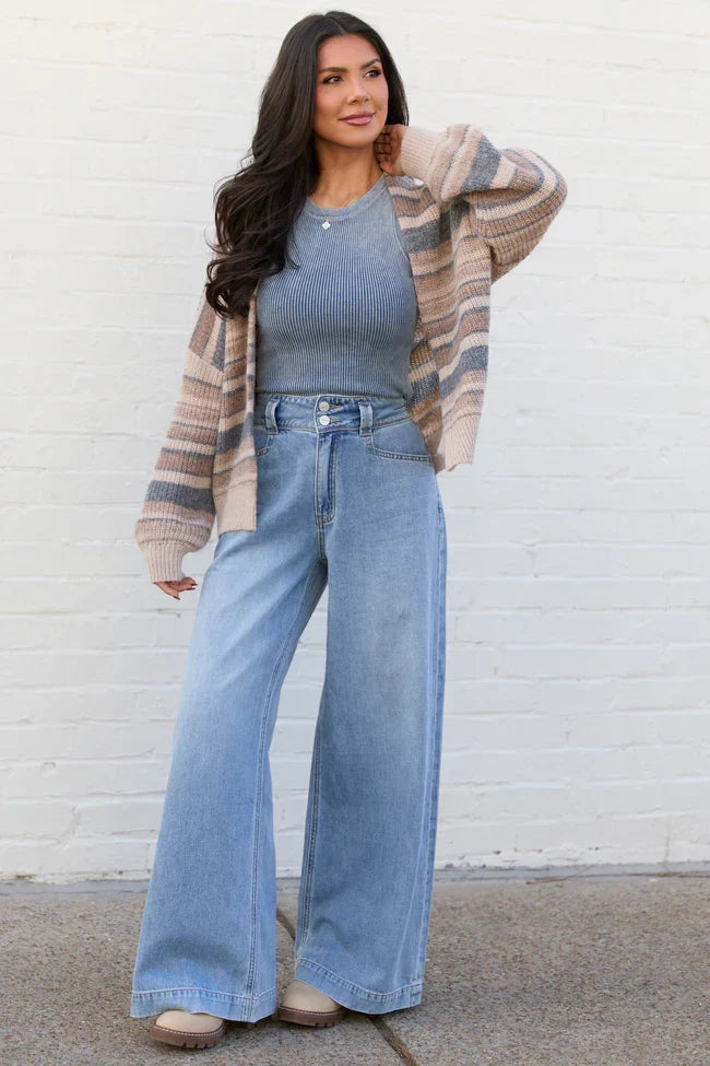 Desiree High Rise Wide Leg Jeans