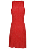 Printed Fit And Flare Dress Red Dot Stripe