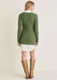 Twofer Sweater Dress Bronze Green