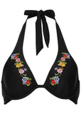 Embroidered Underwire Top Fiesta Romance Embroidery