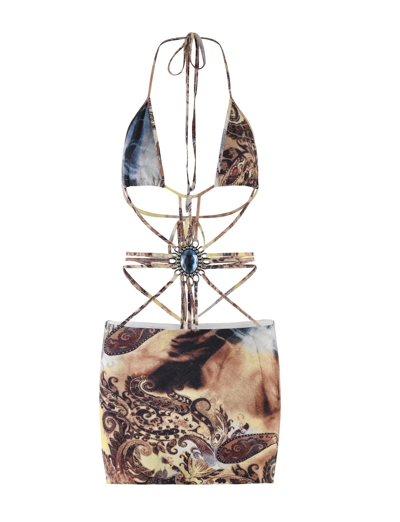 MARCEL DRESS MULTI TIE DYE PAISLEY TIE DYE
