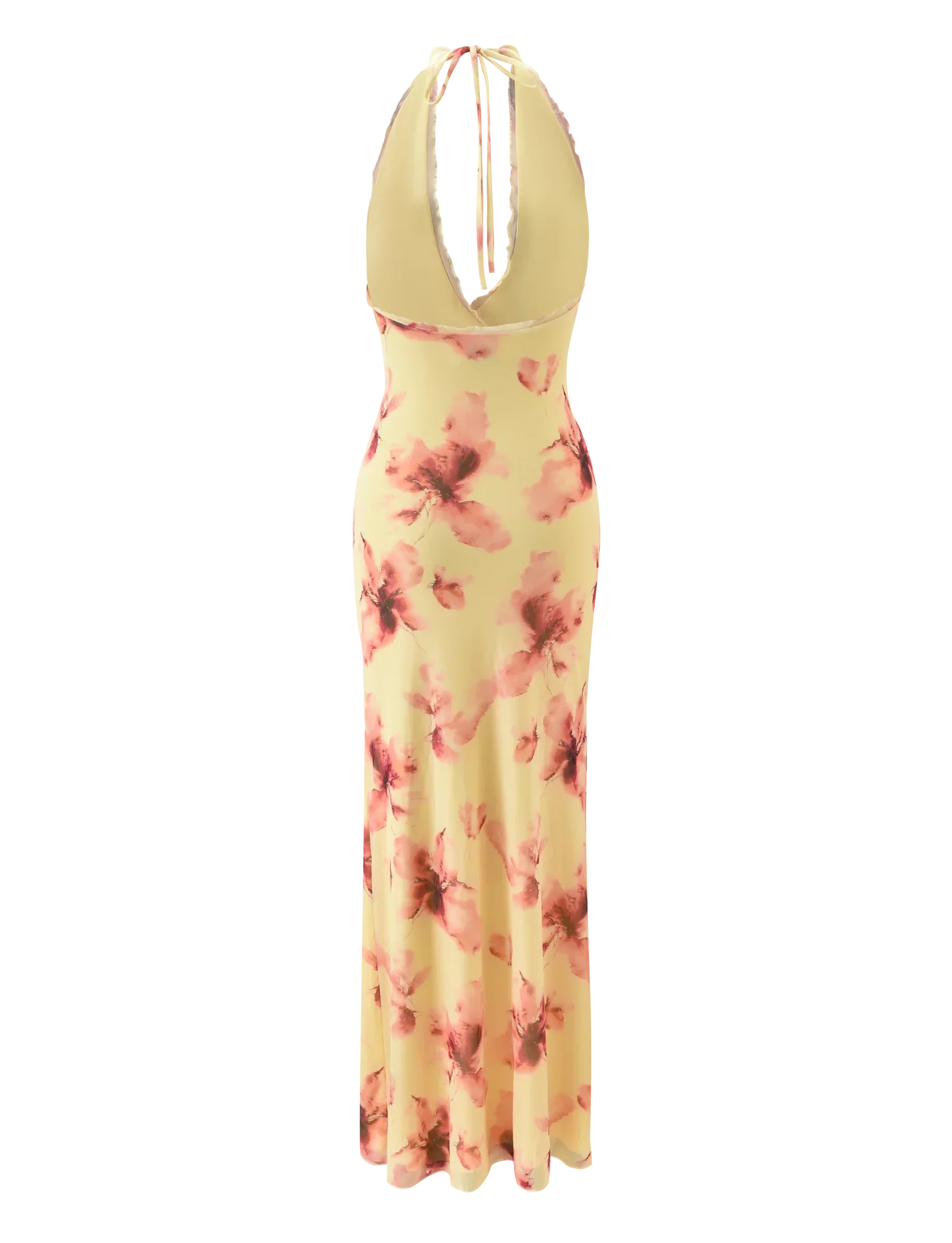 ALLEGRA MAXI DRESS YELLOW WATERCOLOUR FLORAL