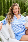 Mallory Blue Striped Pullover