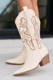 Amaya Beige Cowboy Boot