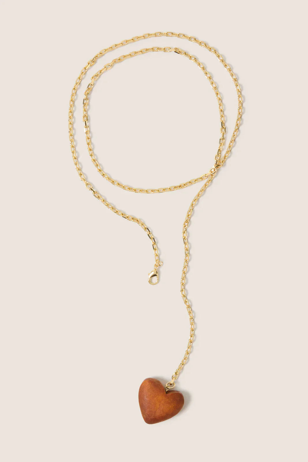 Carina Wood Heart Necklace