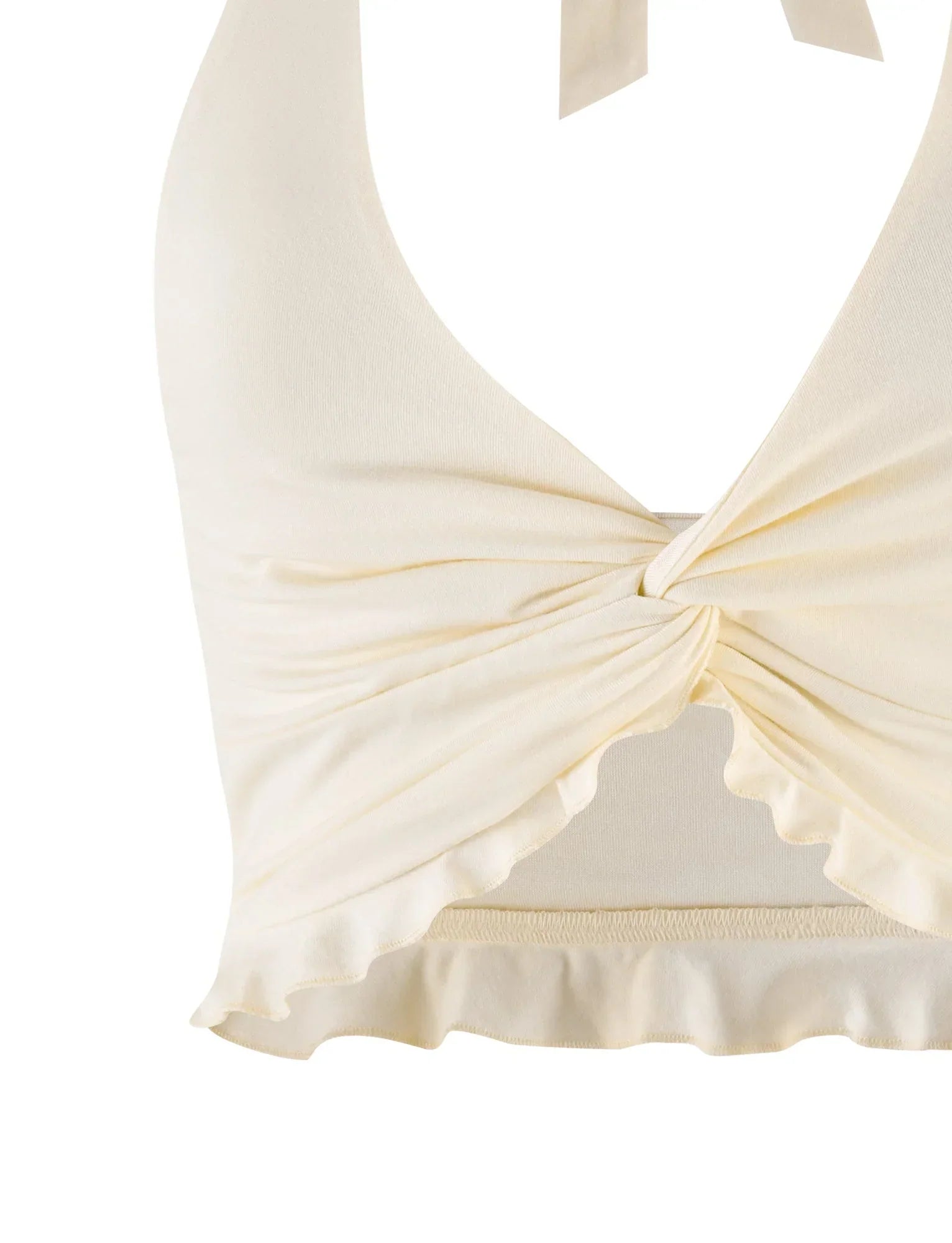 KATYA HALTER TOP WHITE CREAM