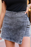 My Favorite Black Acid Wash Denim Skort SALE