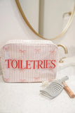 KenzKustomz Pink Ribbons Clear Coat XL Bag Toiletries