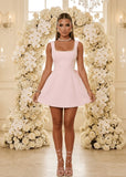 Admire You Structured Bow Mini Dress Pink