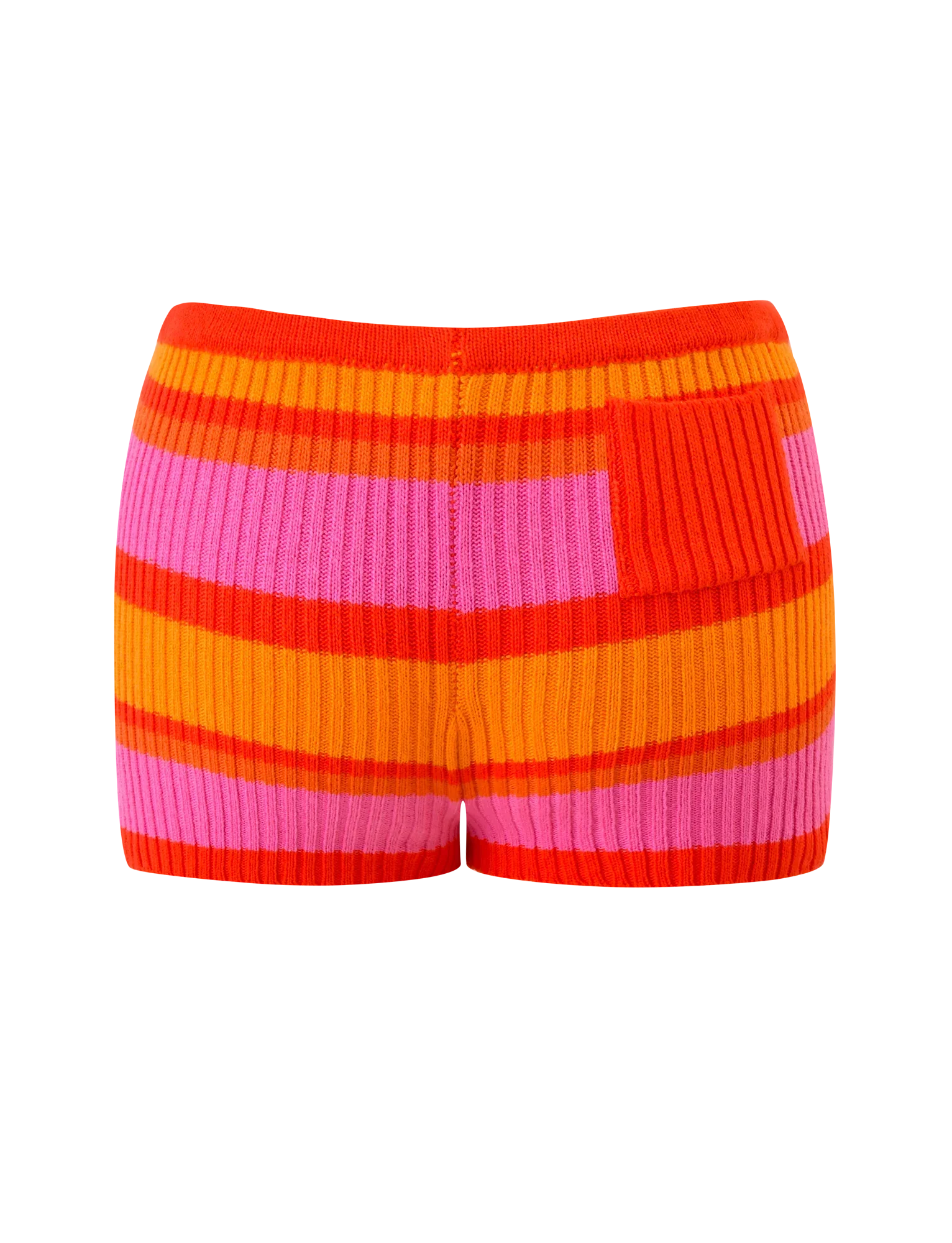 EVERLY KNIT SHORT SUNSET TROPICAL STRIPE