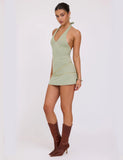 OPELI DRESS GREEN GREEN SPARKLE