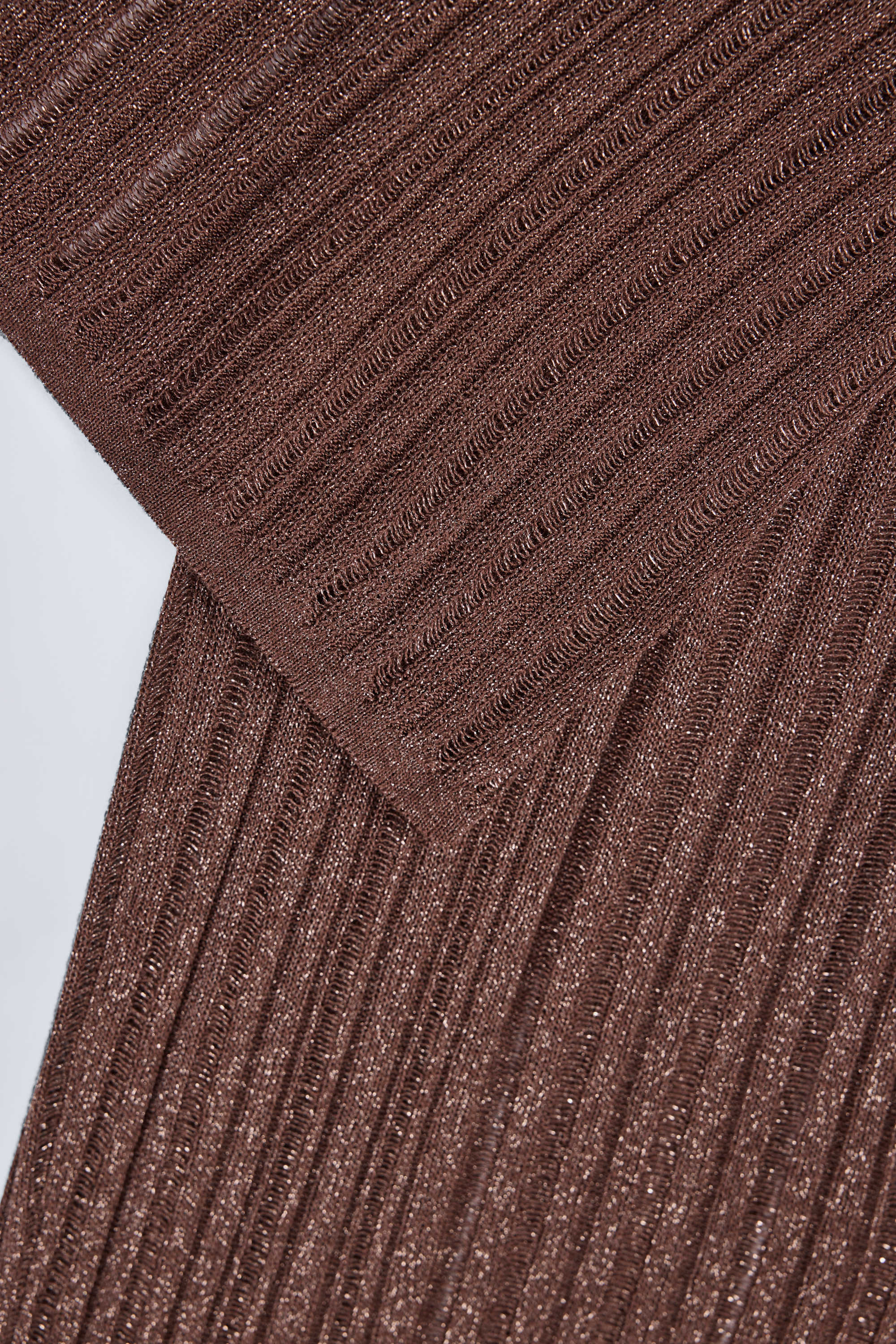 Mid Rise Flared Trousers in Bronze