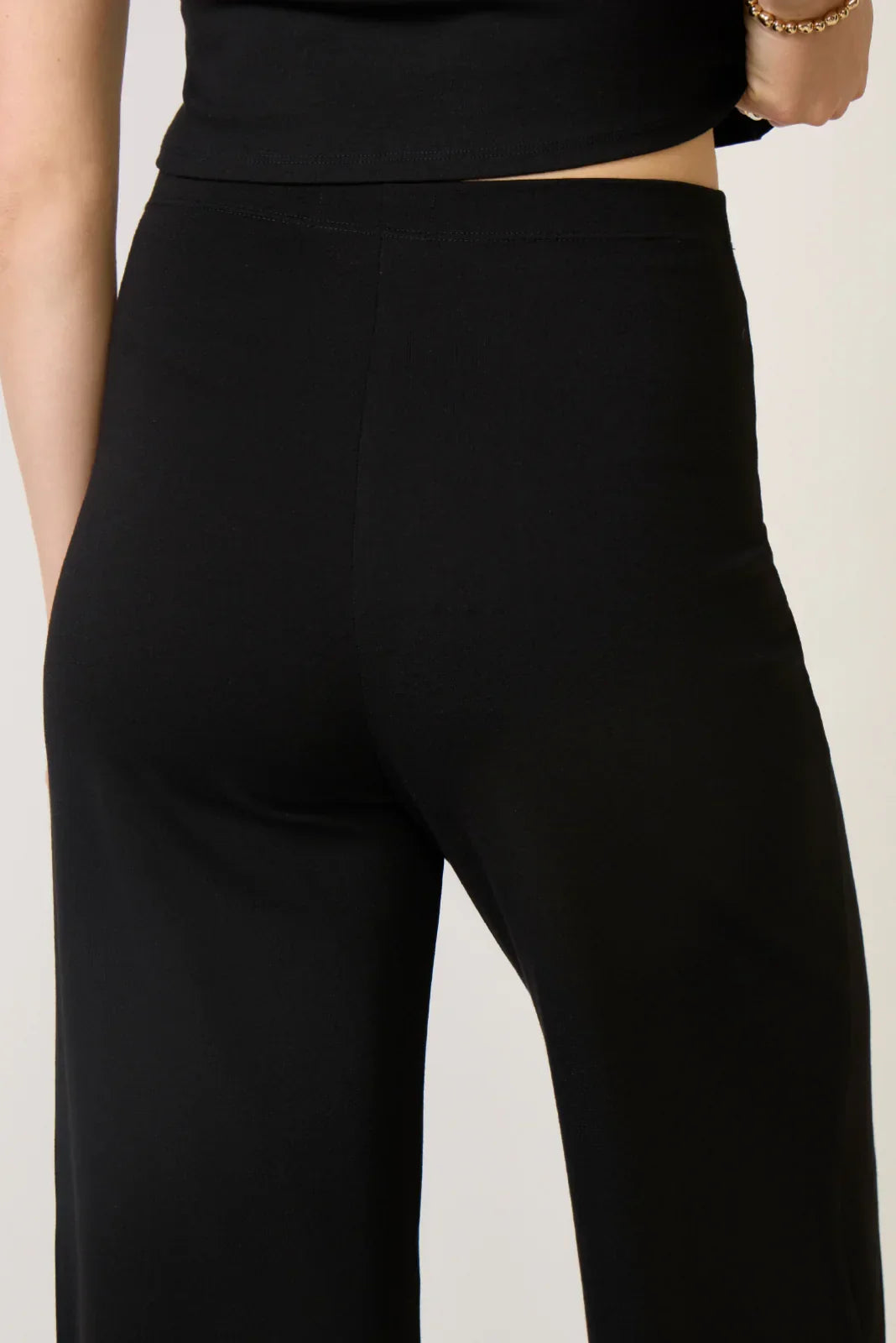 Ponte Knit Wide Leg Pant