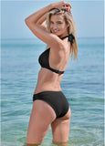 Goddess Push Up Halter Top Black Beauty