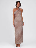 ALLIRA MAXI DRESS NEUTRAL LEOPARD