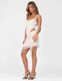 STORMI LACE SKIRT BEIGE CHAMPAGNE CHAMPAGNE LACE