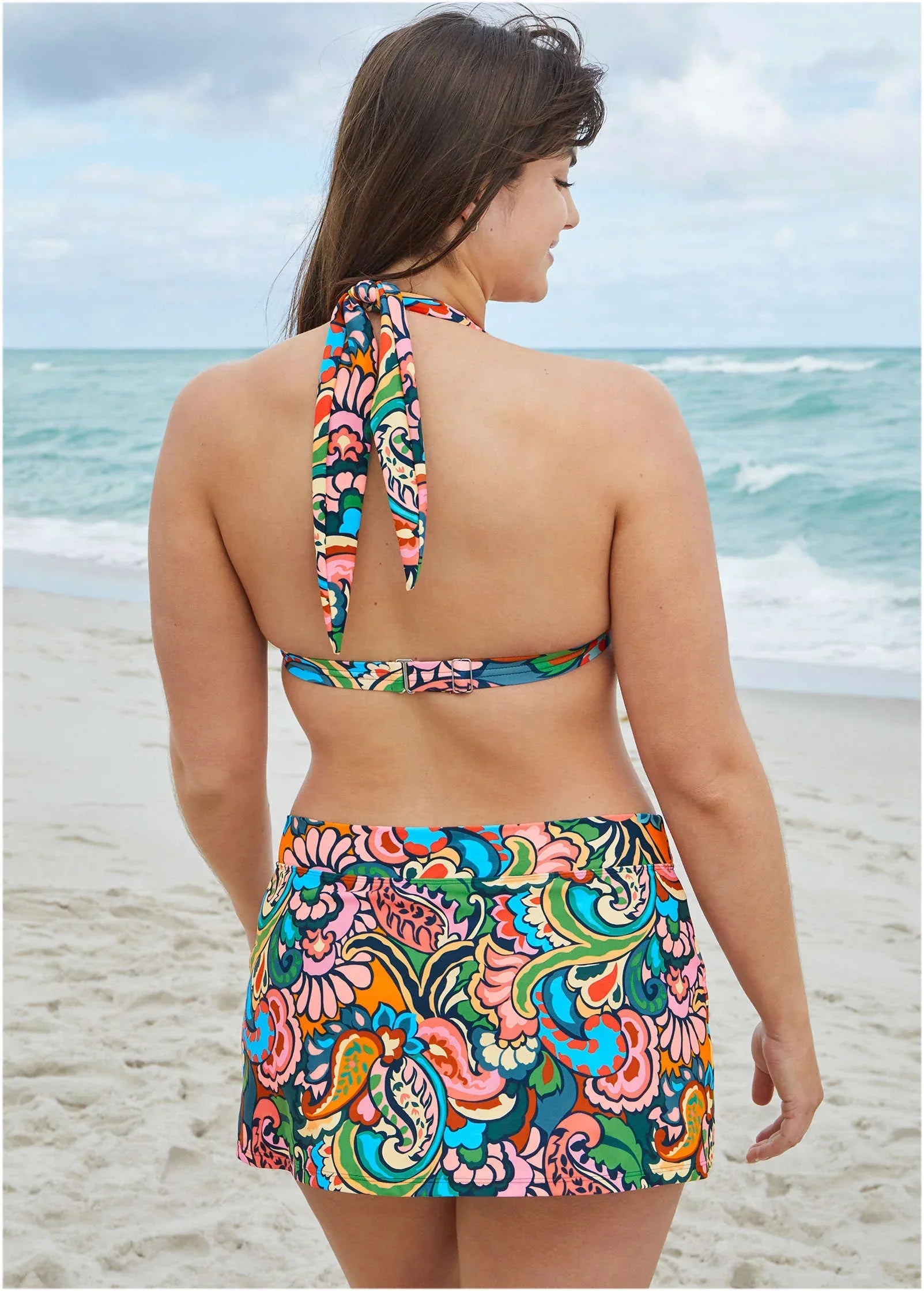 Goddess Push Up Bikini Top Fiesta Paisley