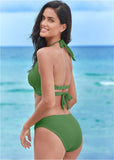 Laguna Wrap Underwire Top Everglades Green