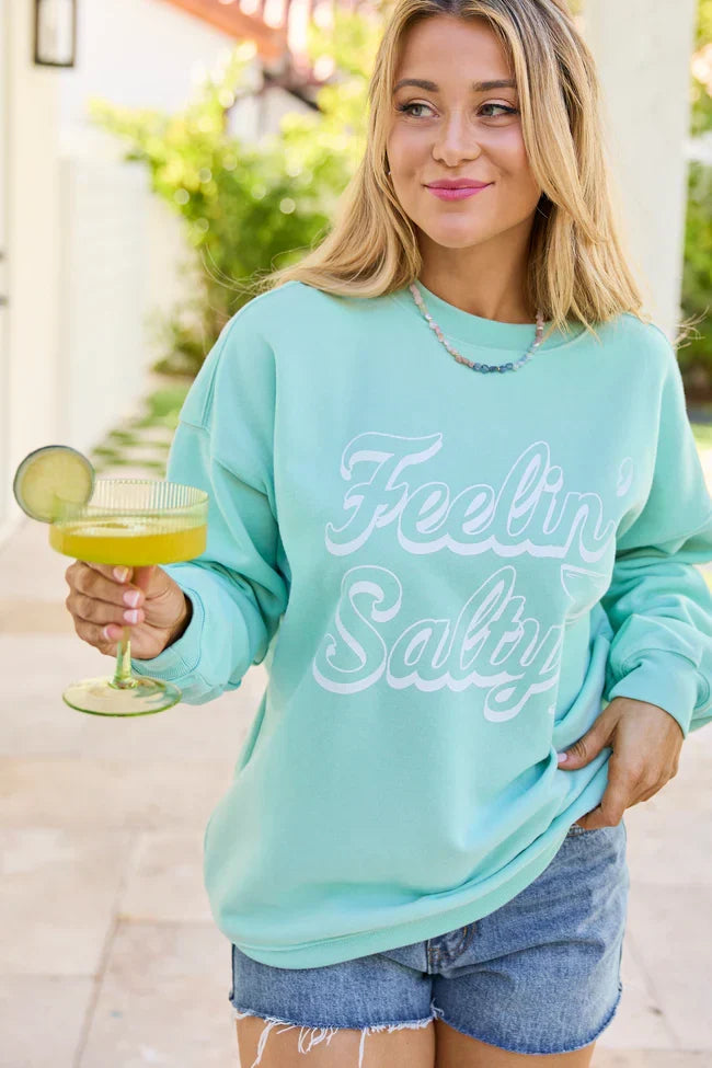 Feelin Salty Mint Graphic Sweatshirt