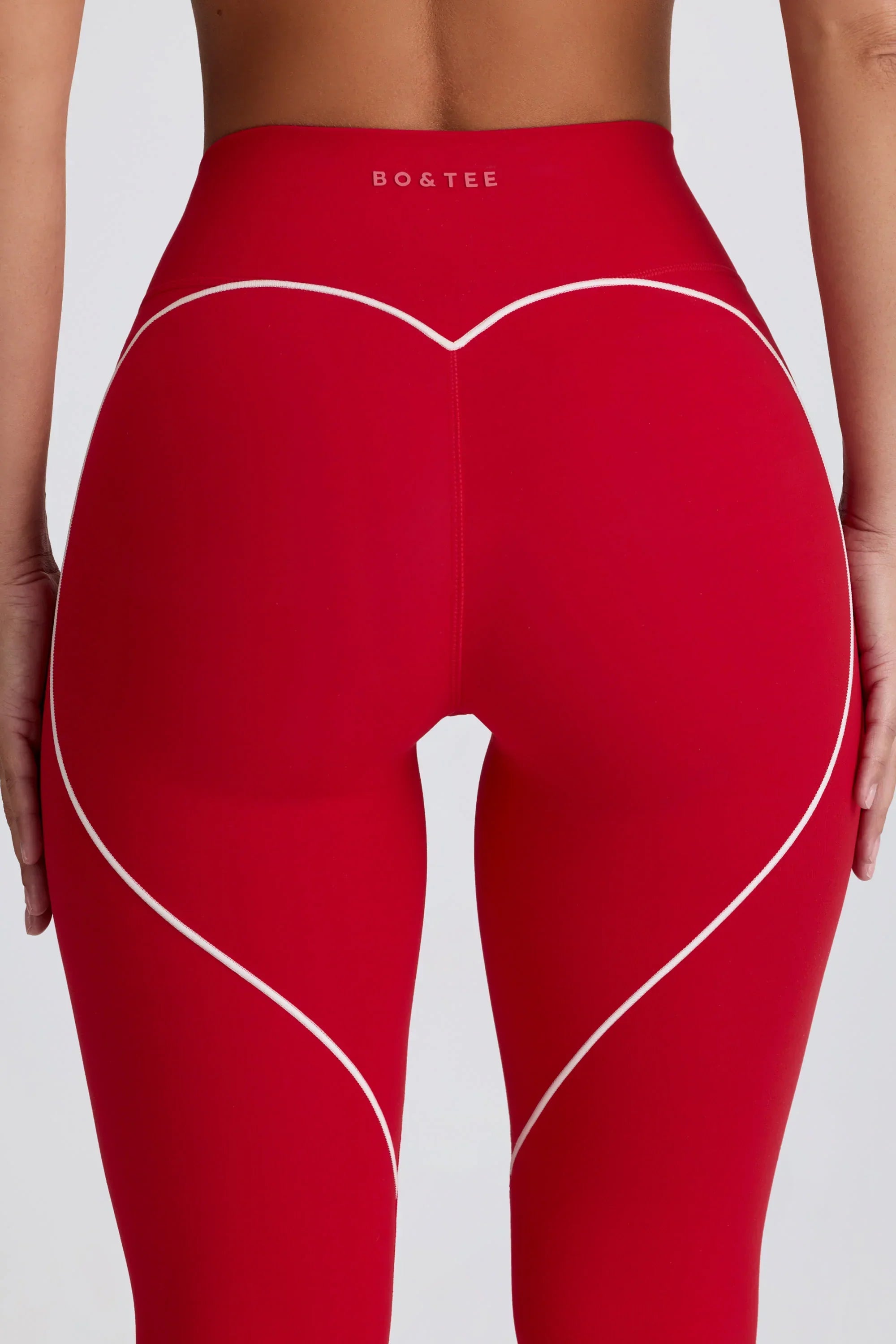 Soft Active Mid Rise Leggings in Hot Red