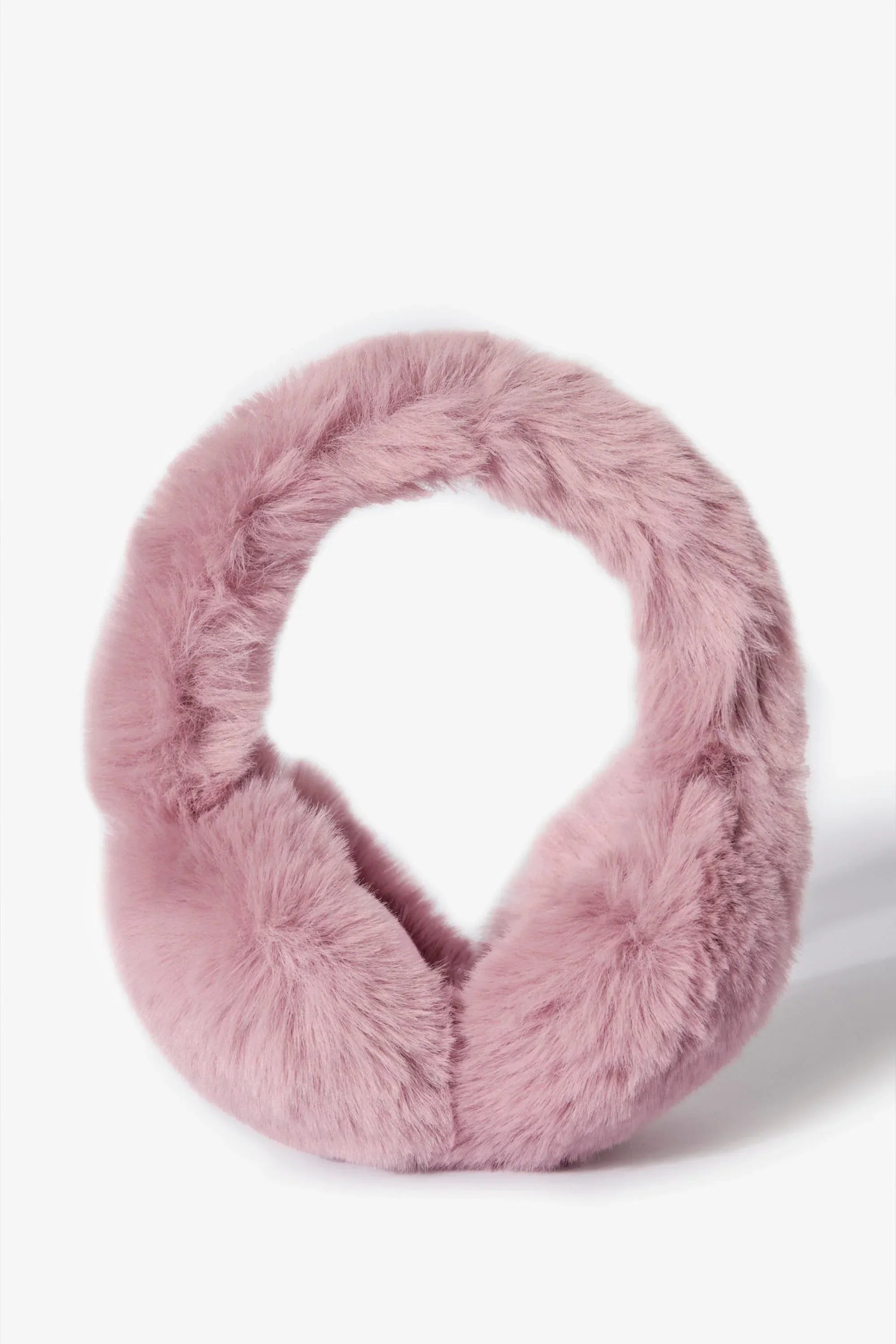Faux Fur Earmuffs in Powder Pink