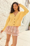 Kathryn Yellow Long Sleeve Cardigan SALE