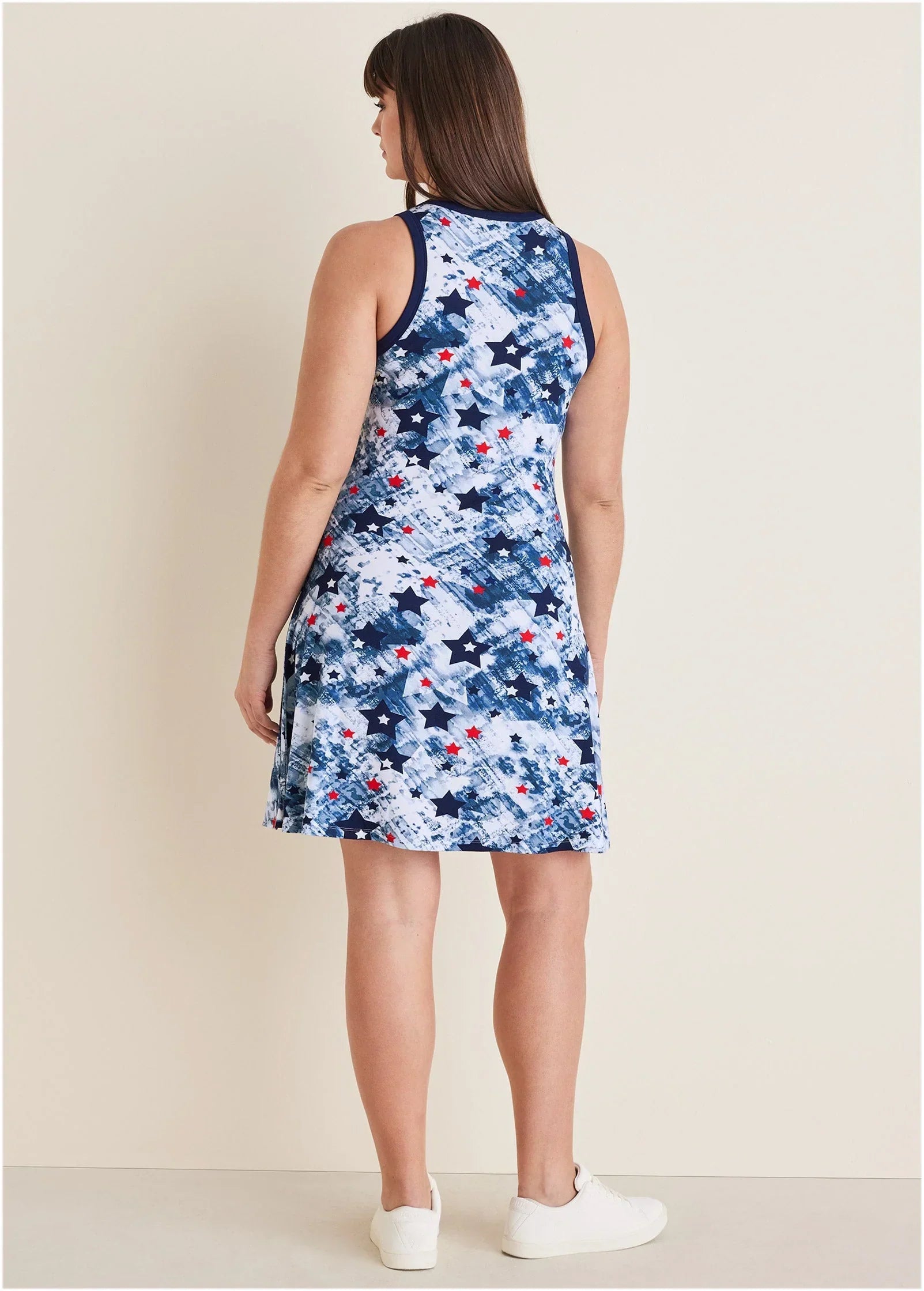 Printed Fit And Flare Dress Boardwalk Stars