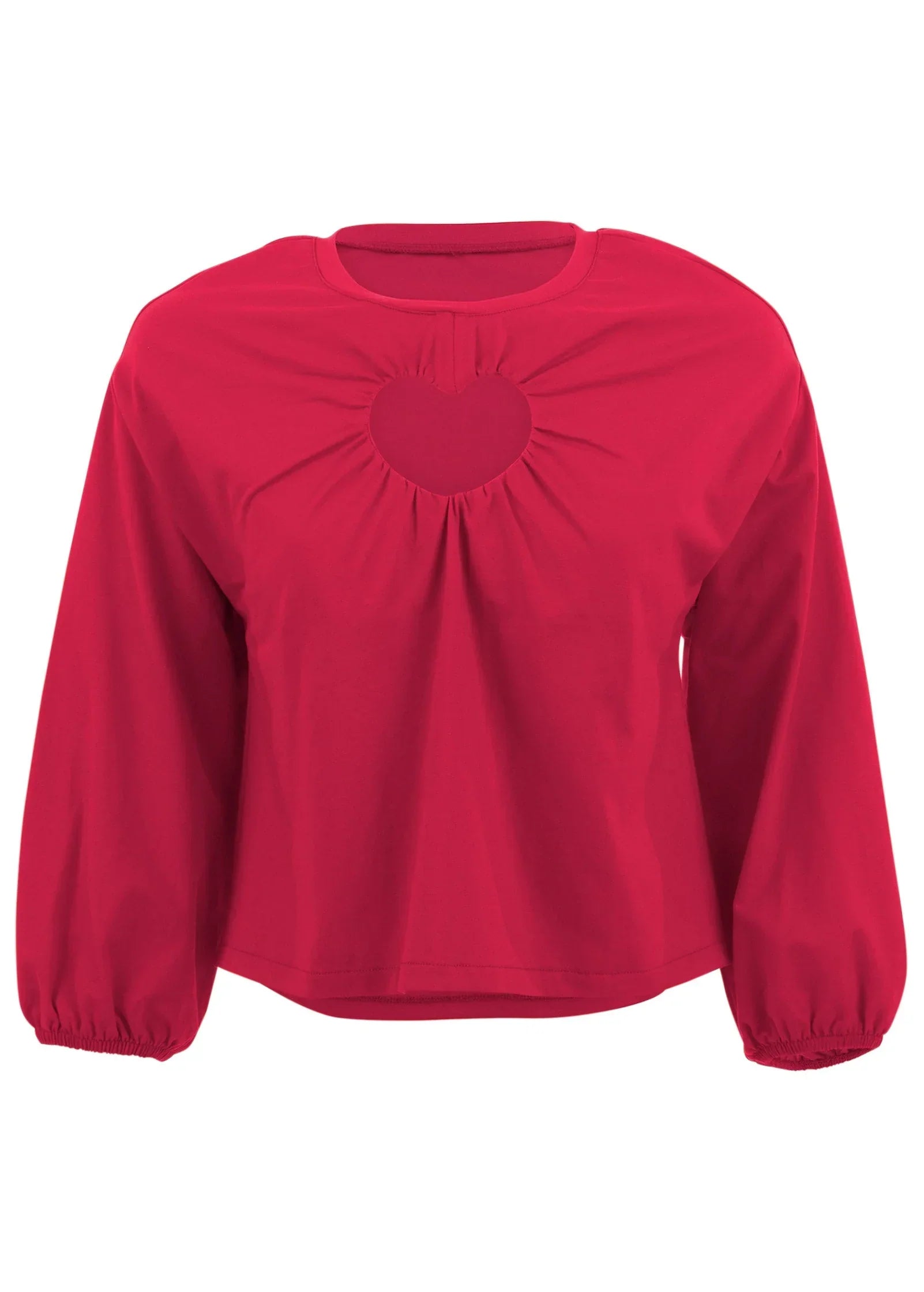 Cut Out Heart Top Red
