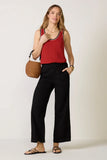 Maya Wide Leg Linen Ankle Pant
