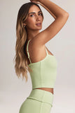 Modal Square Neck Camisole Top in Sage Green