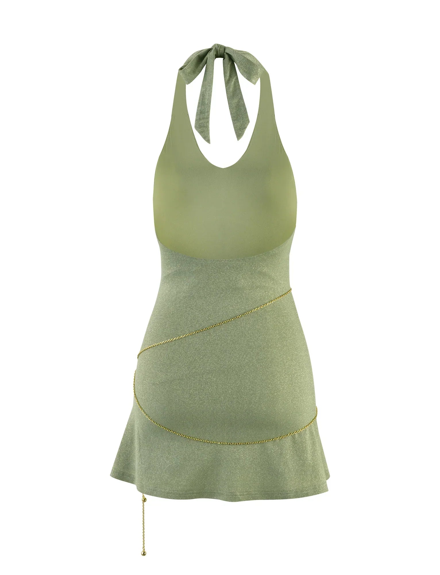 OPELI DRESS GREEN GREEN SPARKLE