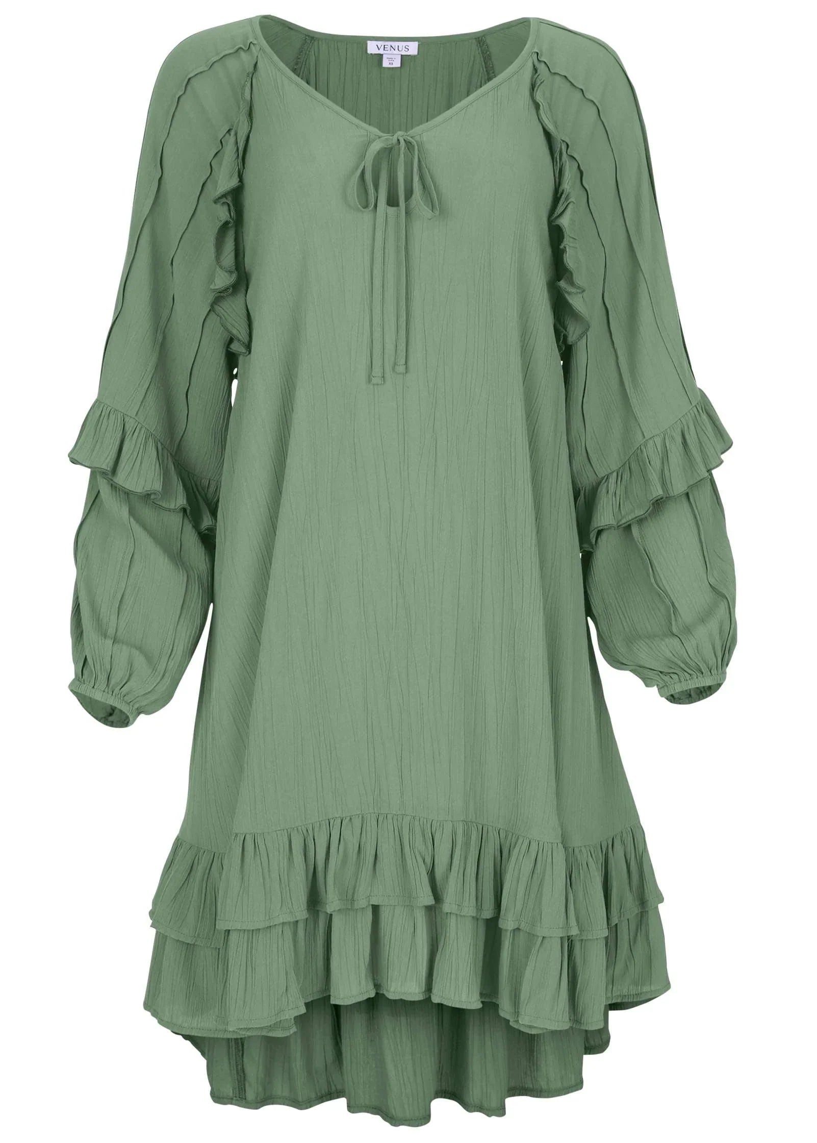 Ruffle Mini Dress Basil