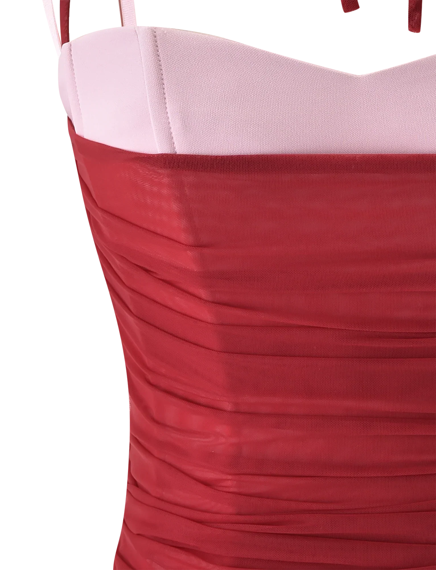 CALINE RUCHED CORSET RED